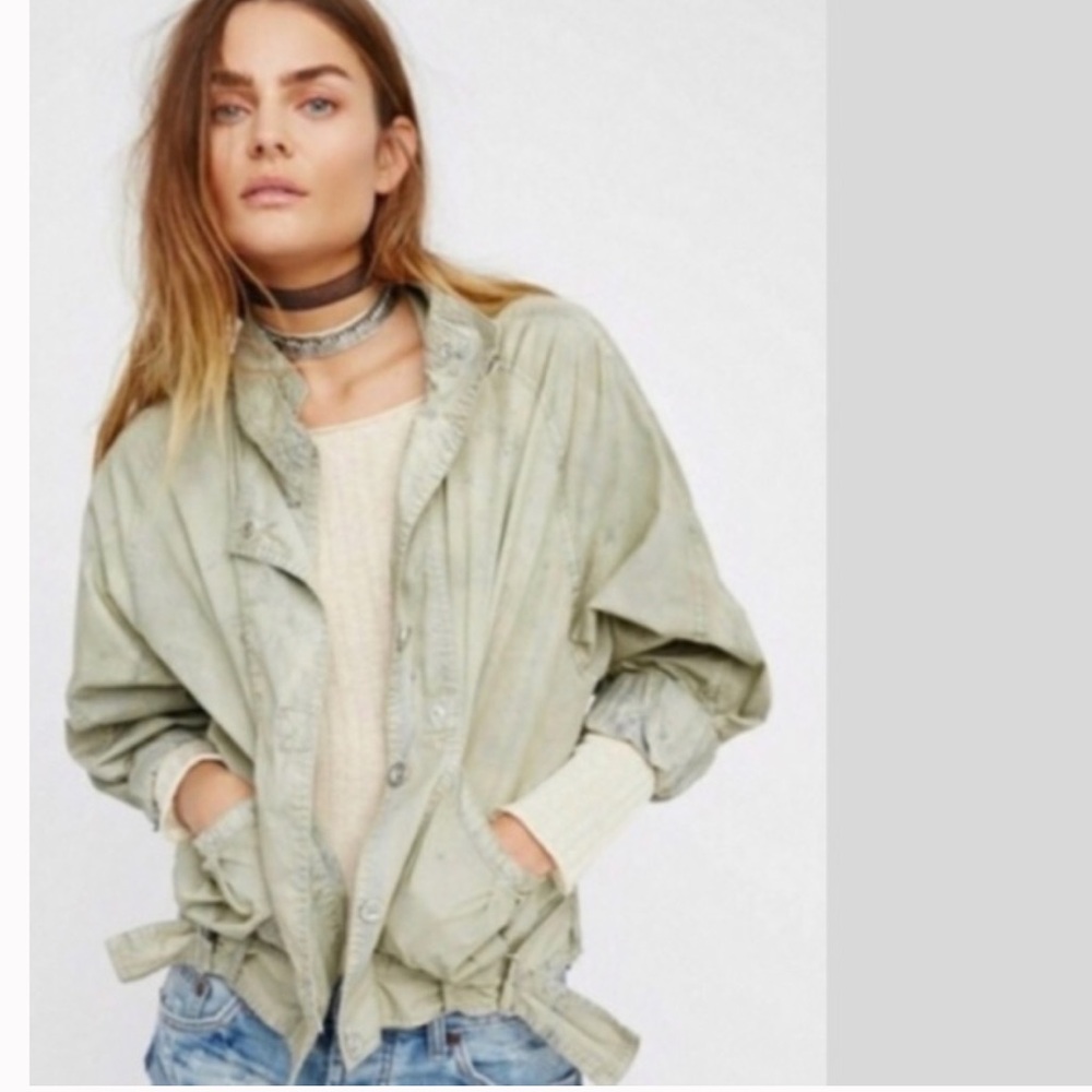 Free People tie dye Parachute Jacket S